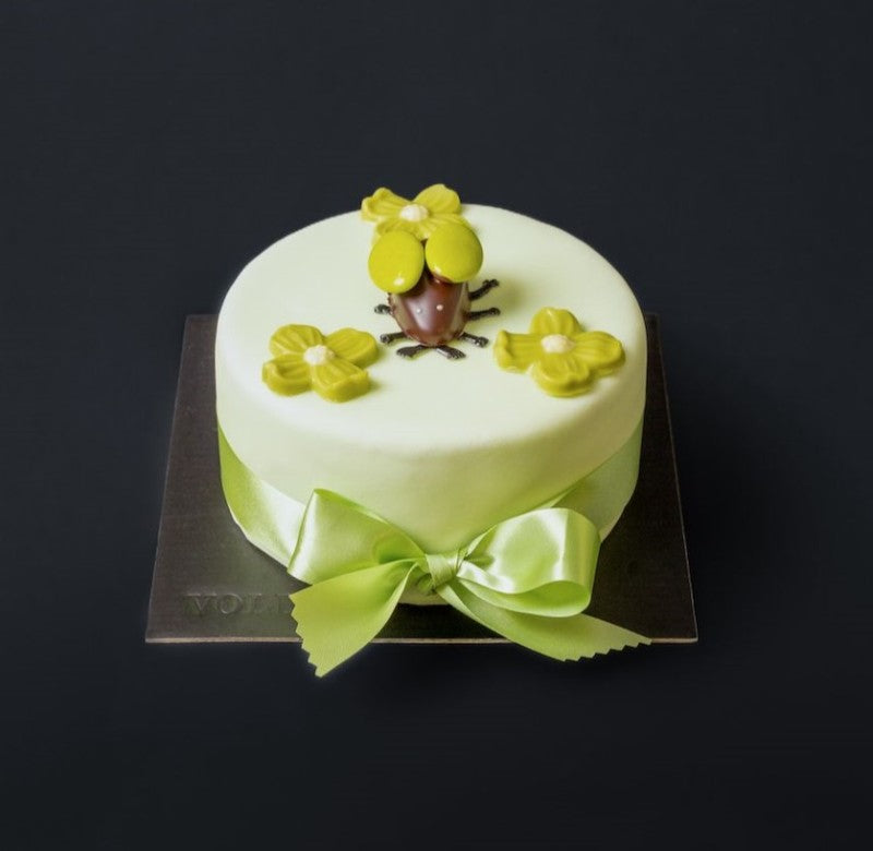 Mandelbiscuittorte MAIKÄFER (grün)